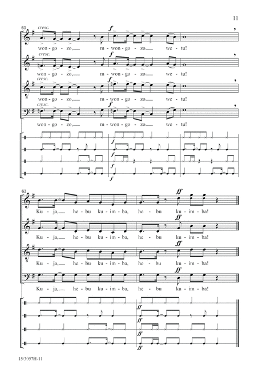 Kuimba! 4-Part scores gallery preview page 12