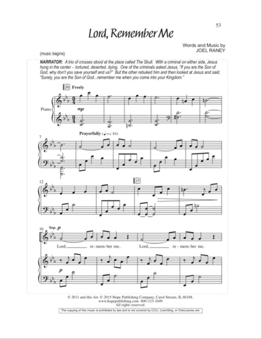 We Remember Calvary (SAB) 3-Part scores gallery preview page 56