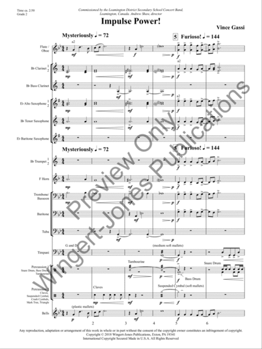 Impulse Power! Concert Band scores gallery preview page 5