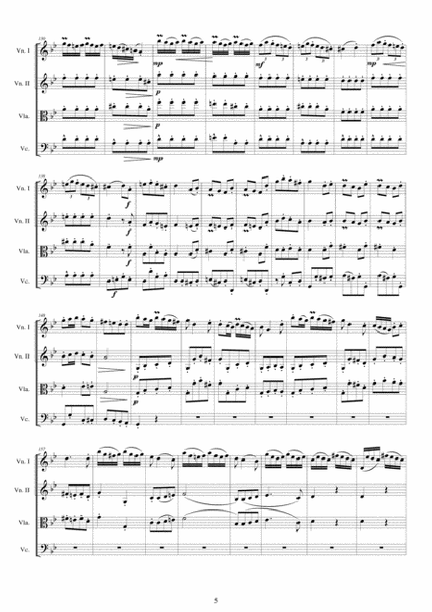 Vivaldi - Violin Concerto in G minor RV 317 Op.12 No.1 for String Quartet image number null