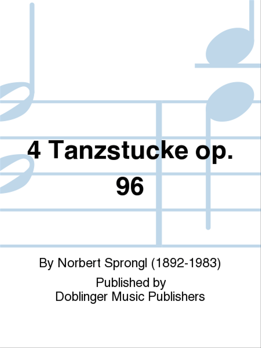 4 Tanzstucke op. 96 Piano Solo scores gallery preview page 1