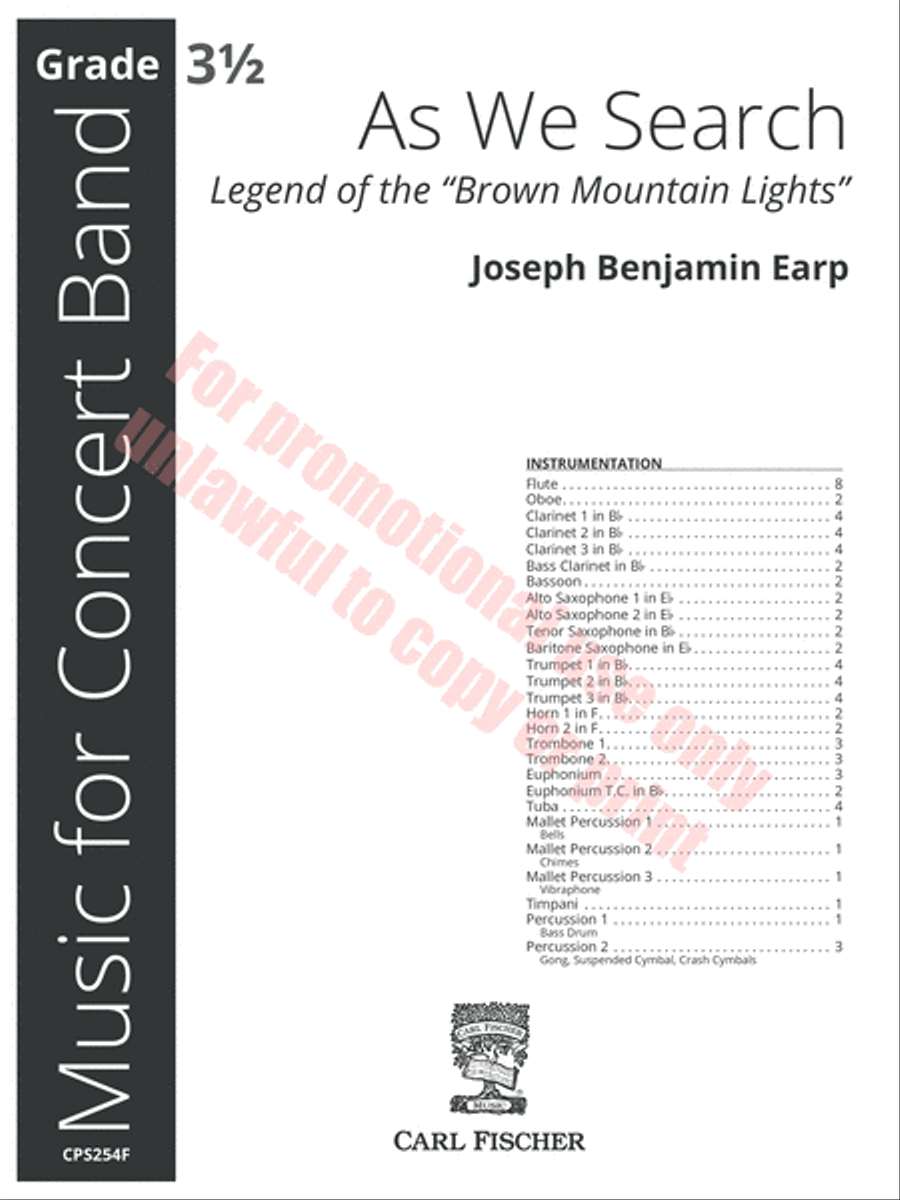 As We Search Concert Band scores gallery preview page 2