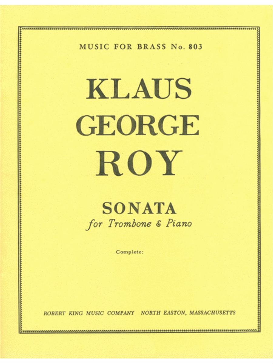 Sonate (trombone & Piano) Piano Accompaniment scores gallery preview page 1