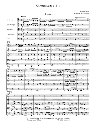 Carmen Suite No. 1 - Full Score