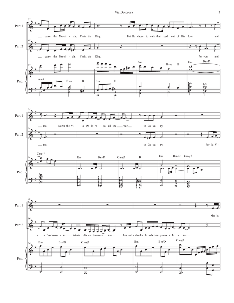 Via Dolorosa 2-Part scores gallery preview page 3