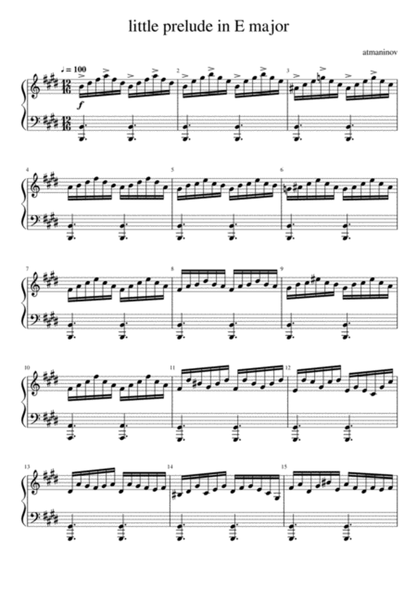 Little prelude in E major image number null