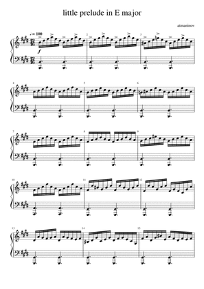 Little prelude in E major