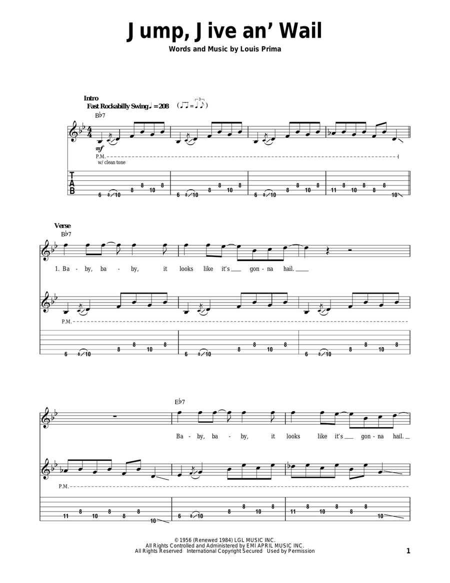 Jump, Jive An' Wail Acoustic Guitar scores gallery preview page 1