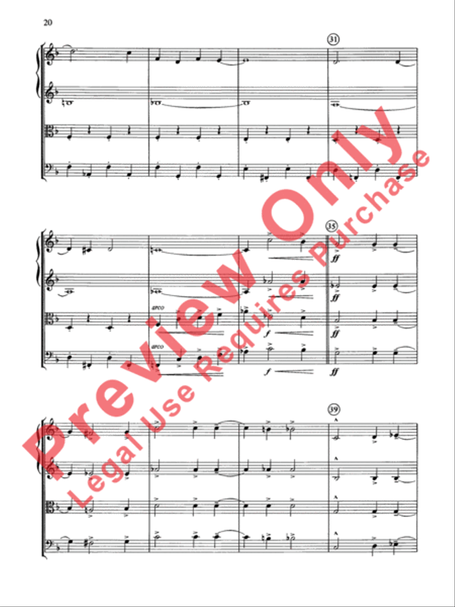 Cole Porter (Classic String Quartets) String Quartet scores gallery preview page 21