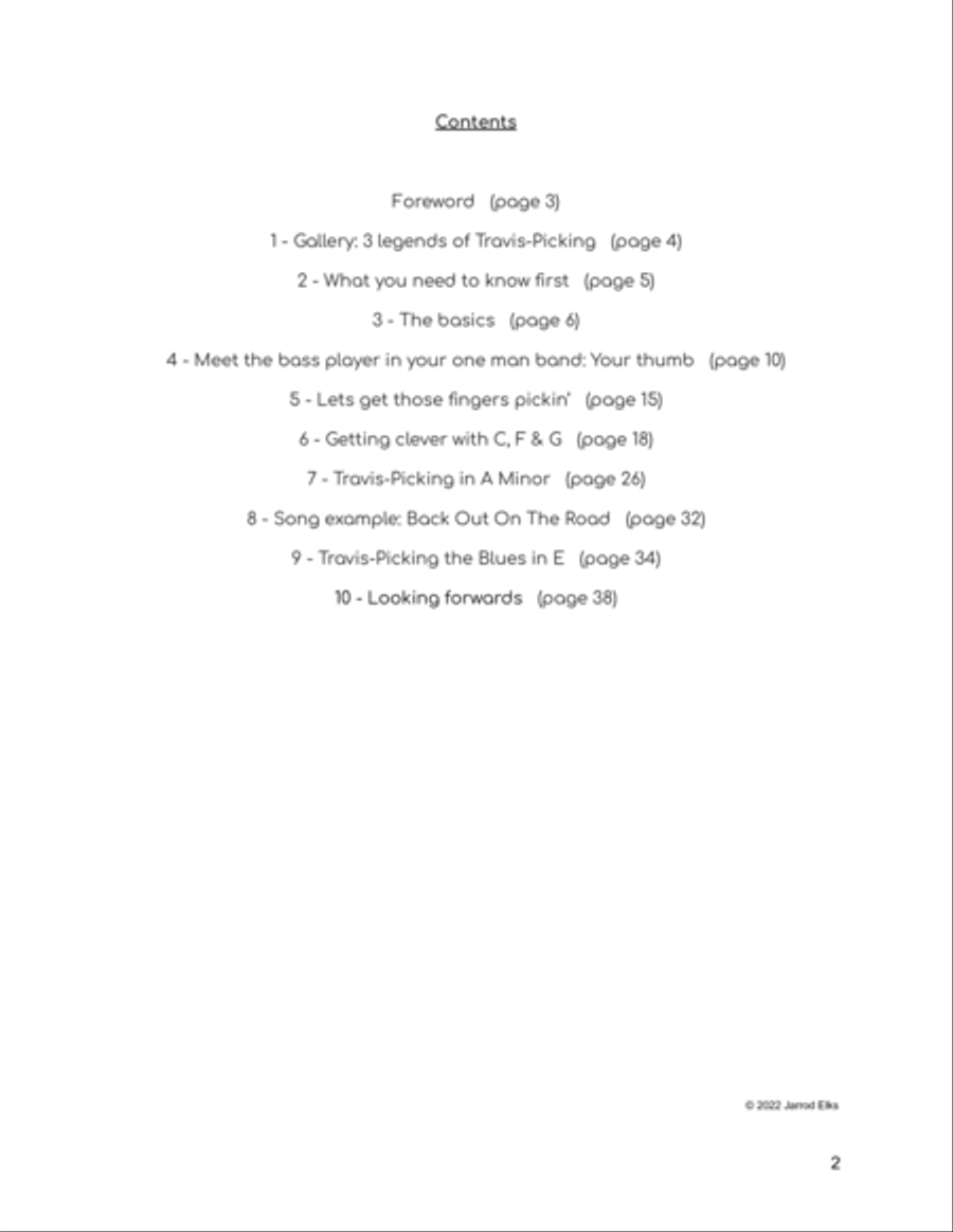 The Jarrod Elks Travis-Picking Method : A Complete Step-by-Step Guide for Beginners Acoustic Guitar scores gallery preview page 3