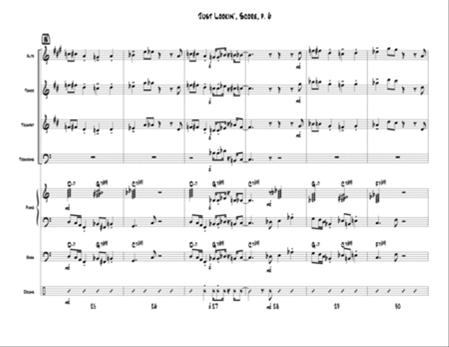 Just Lookin' Jazz Ensemble scores gallery preview page 6