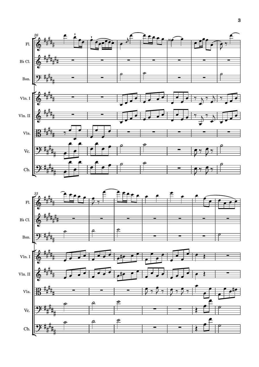 John Field, sonata IV movement II orchestrated by Scott Fields Davis Chamber Orchestra scores gallery preview page 3