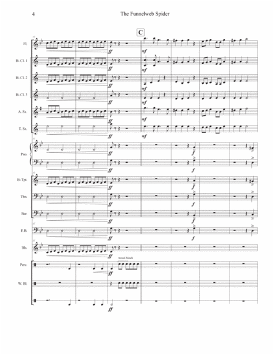 Funnel Web Spider Concert Band scores gallery preview page 4