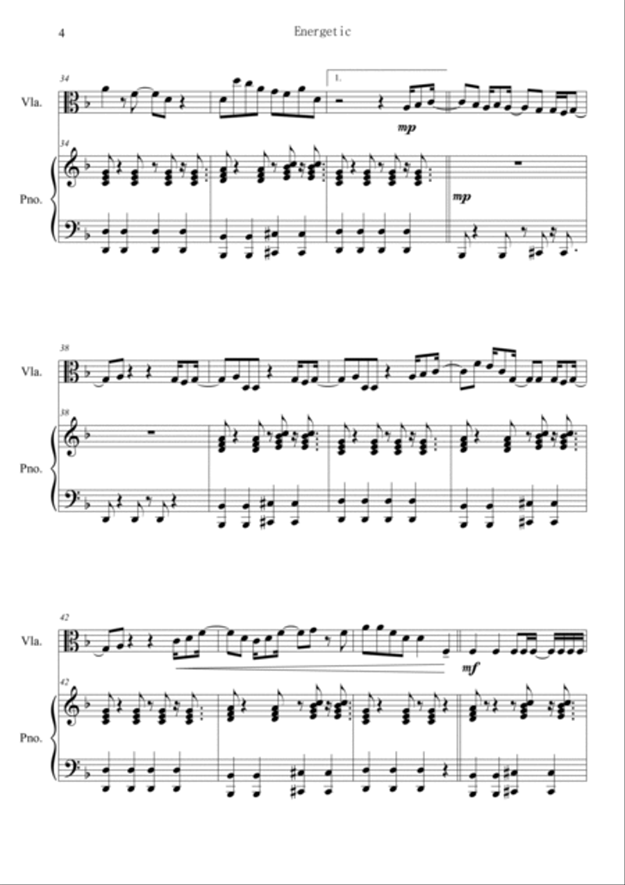 Energetic Viola scores gallery preview page 4