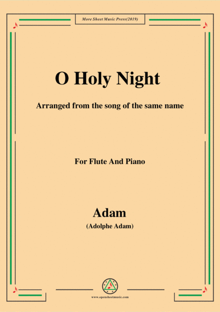 Adam-O Holy night cantique de noel,for Flute and Piano image number null