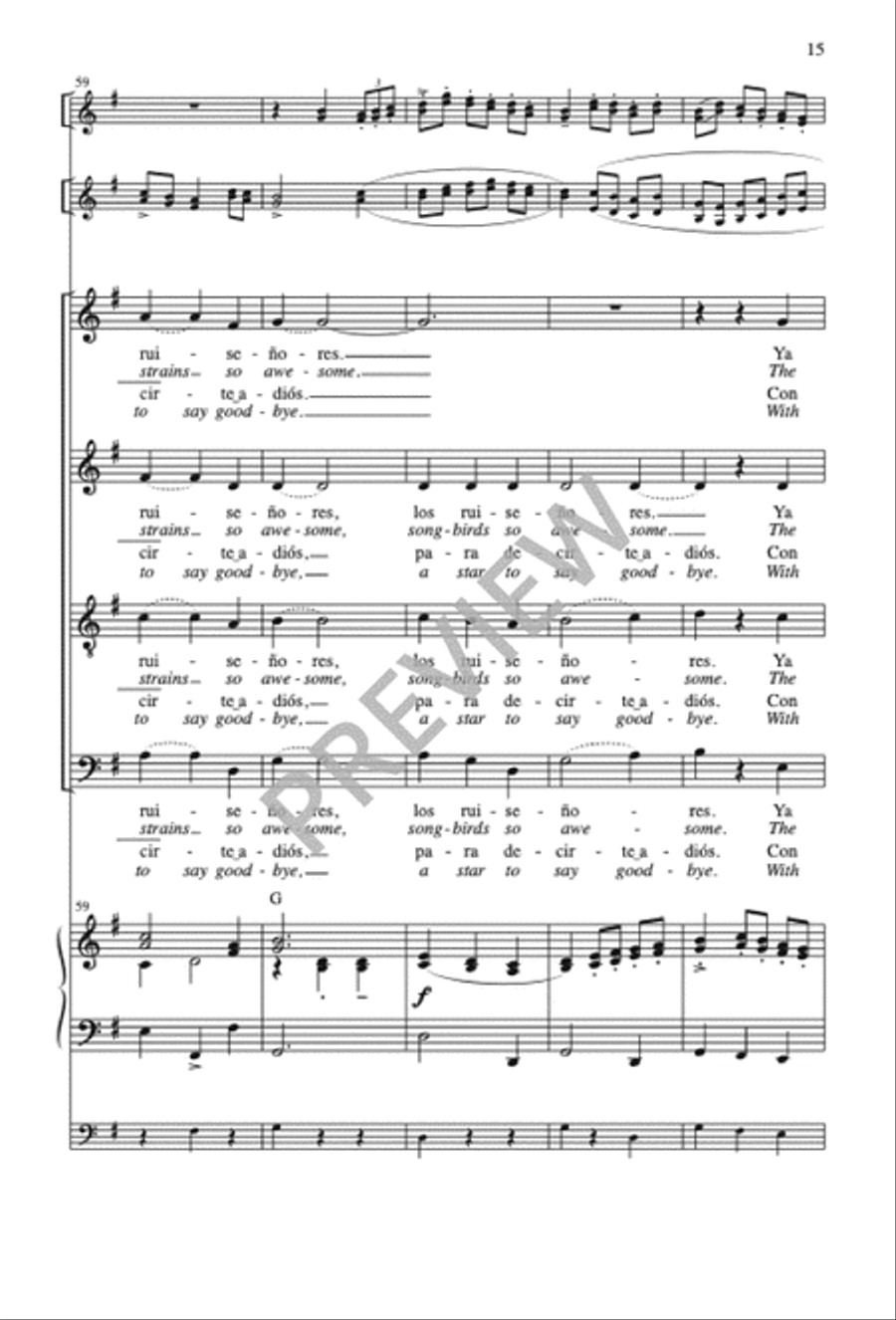 Las Mañanitas / The Morning Song 4-Part scores gallery preview page 16
