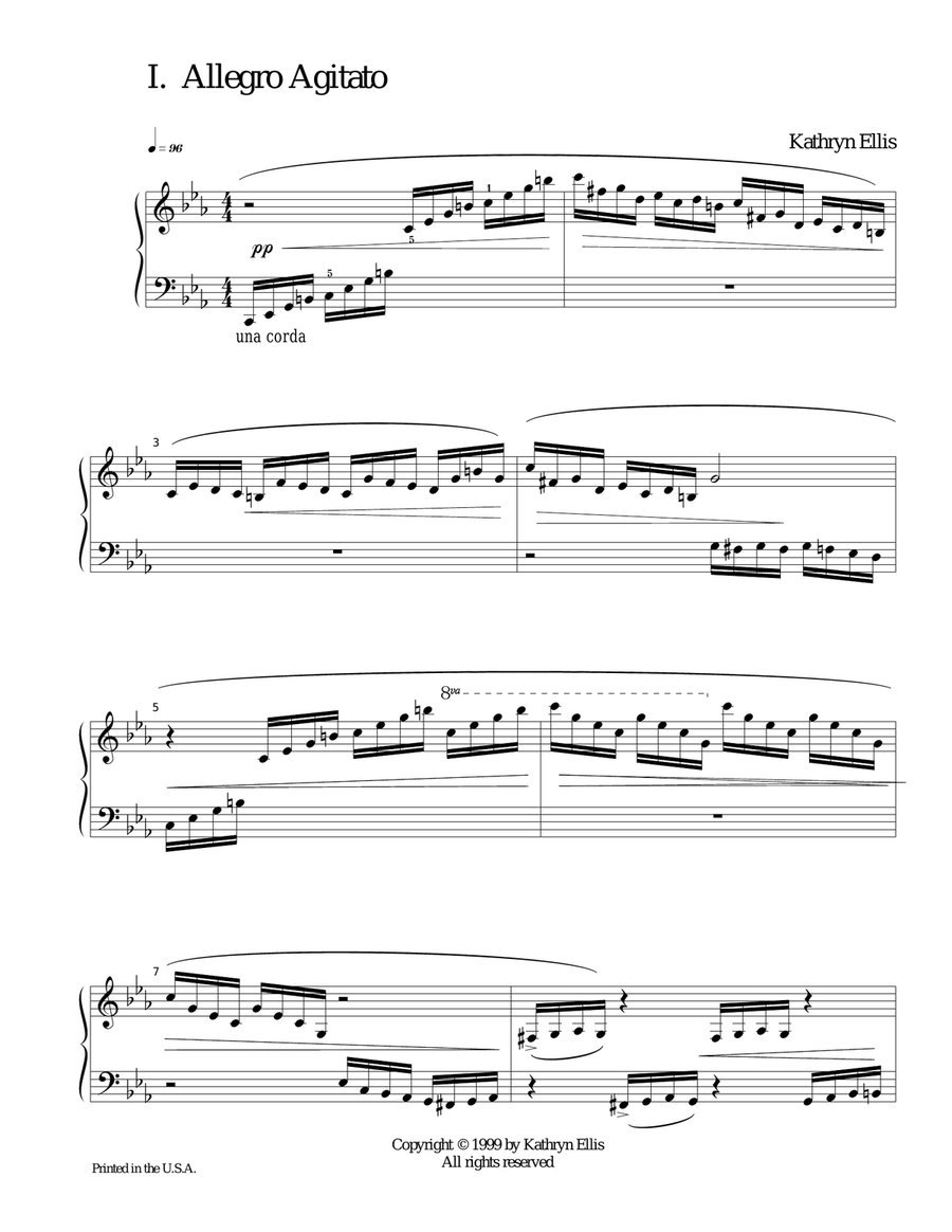 Piano Sonata No. 1 in C minor Piano Solo scores gallery preview page 1