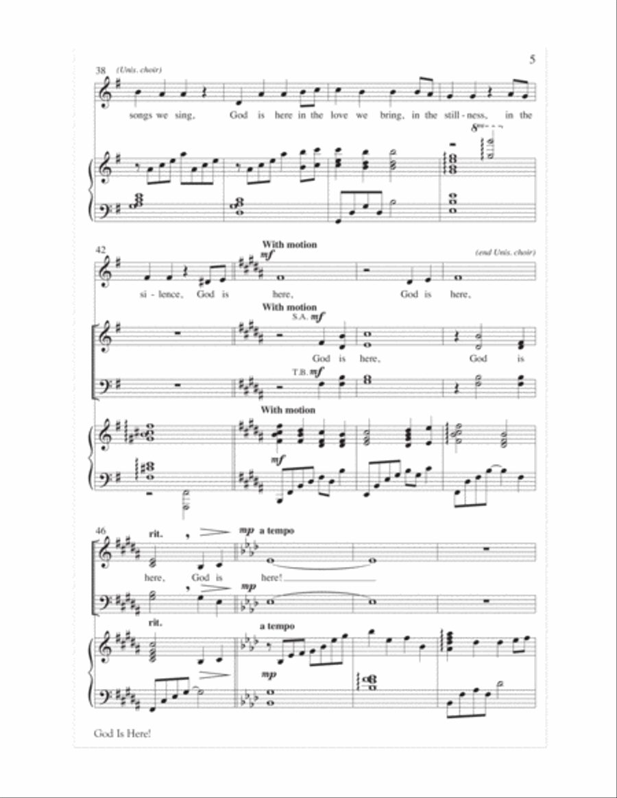 God Is Here! Children's Choir scores gallery preview page 5