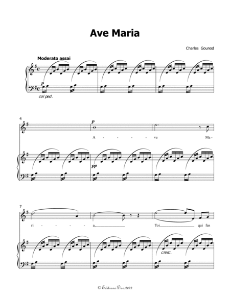 Ave Maria, by Gounod, in G Major image number null