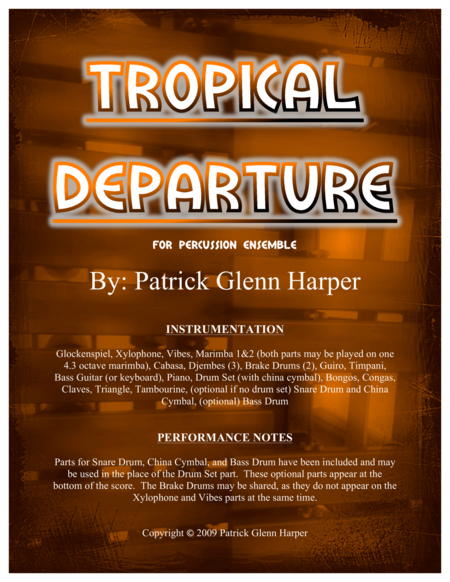 Tropical Departure - for Percussion Ensemble image number null