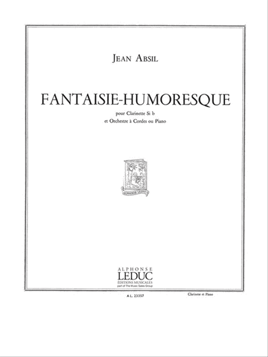Fantaisie-humoresque Op.113 (clarinet & Piano) Clarinet Solo scores gallery preview page 1