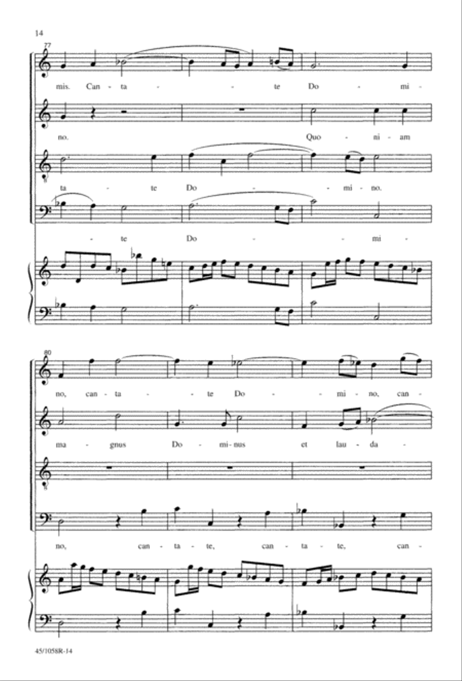 Cantate Domino 4-Part scores gallery preview page 16