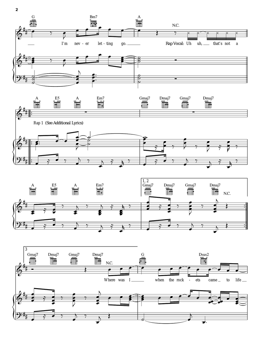 Alligator Sky Piano, Vocal, Guitar scores gallery preview page 2