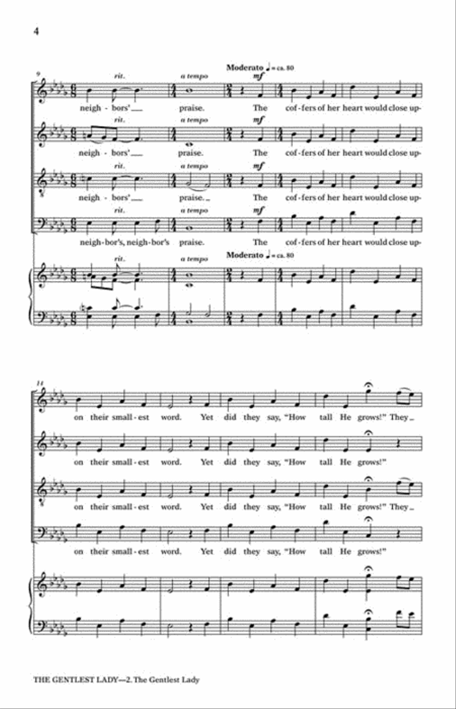 The Gentlest Lady 4-Part scores gallery preview page 3