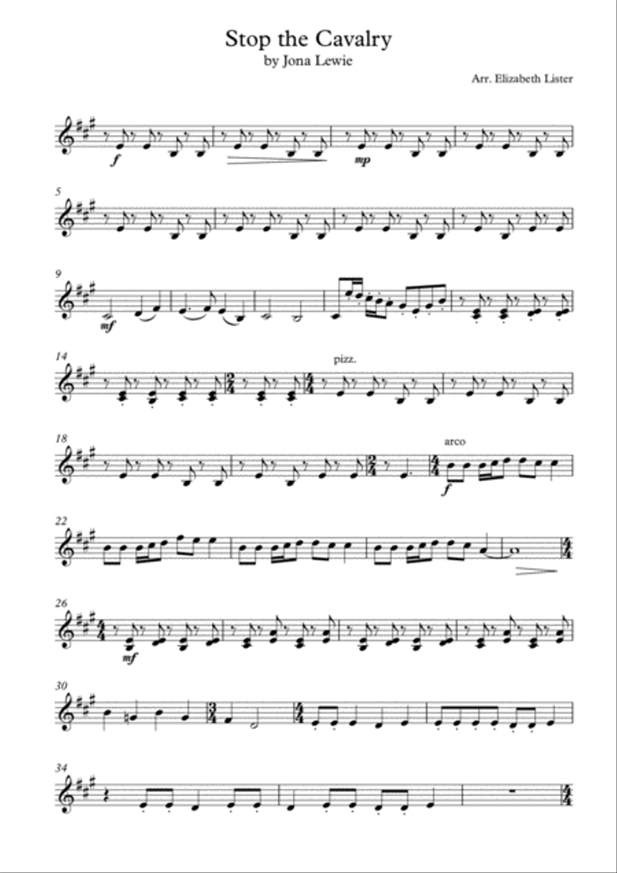 Stop The Cavalry String Quartet scores gallery preview page 3