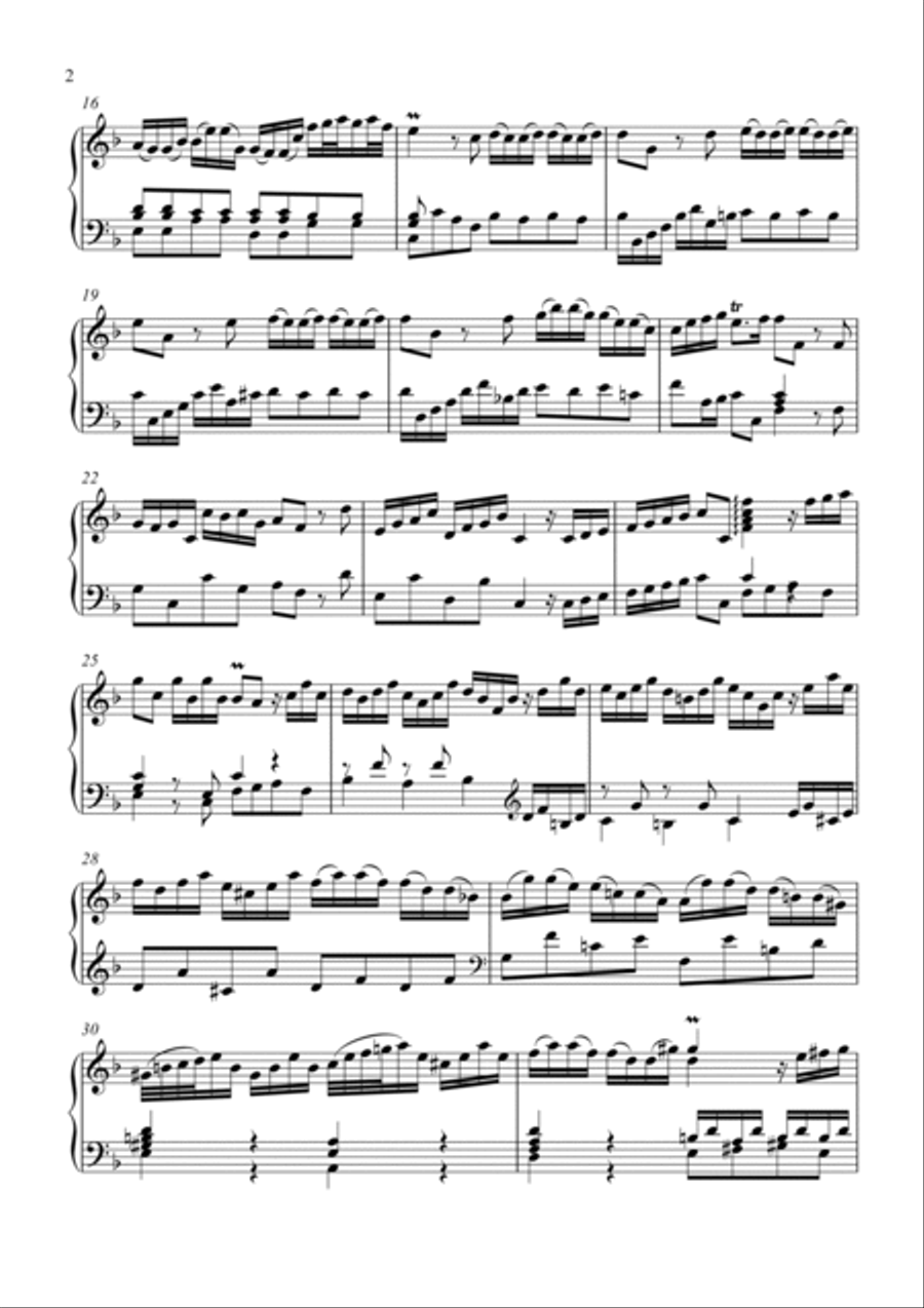 Bach-Concerto in D minor, BWV 974(Piano) Piano Solo scores gallery preview page 3