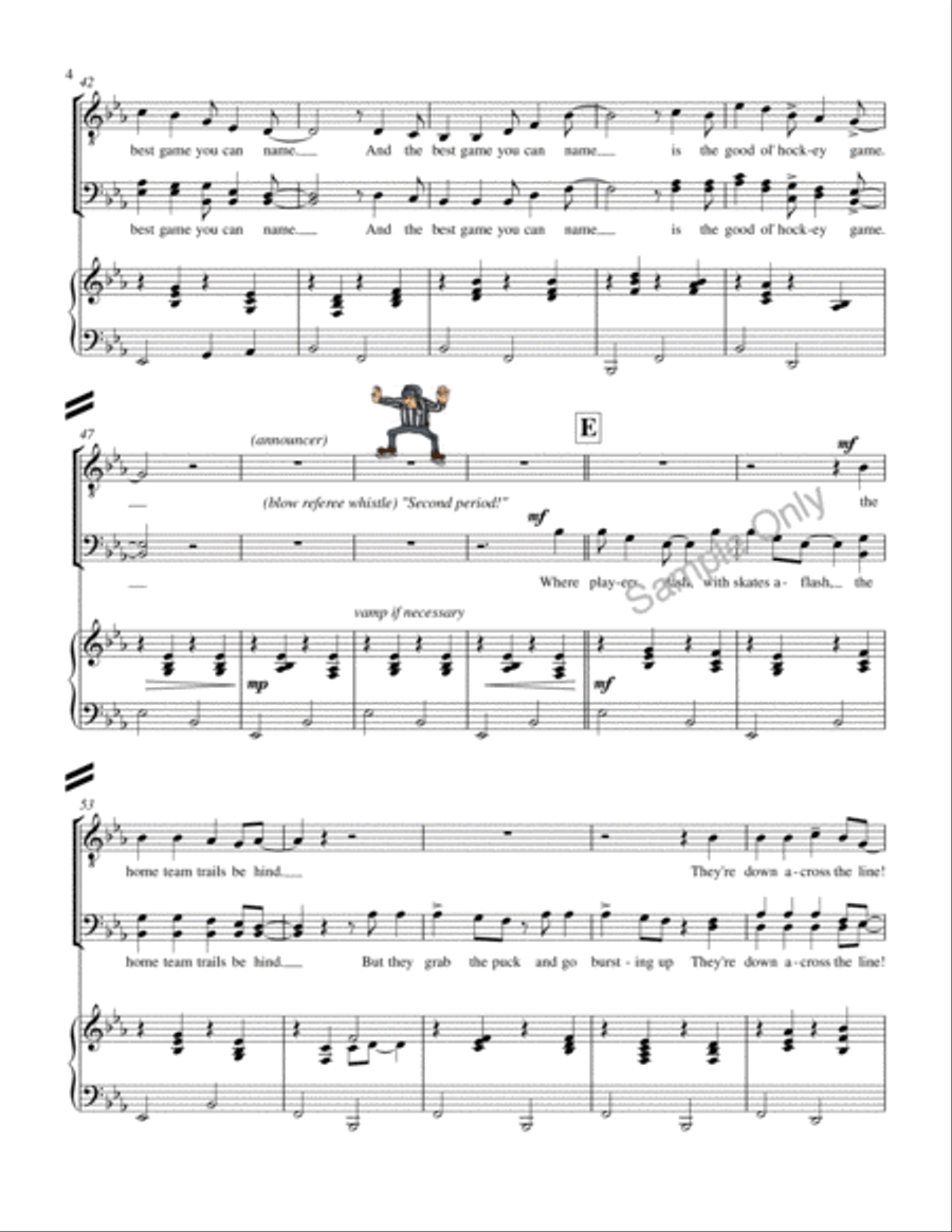The Hockey Song TTBB scores gallery preview page 5
