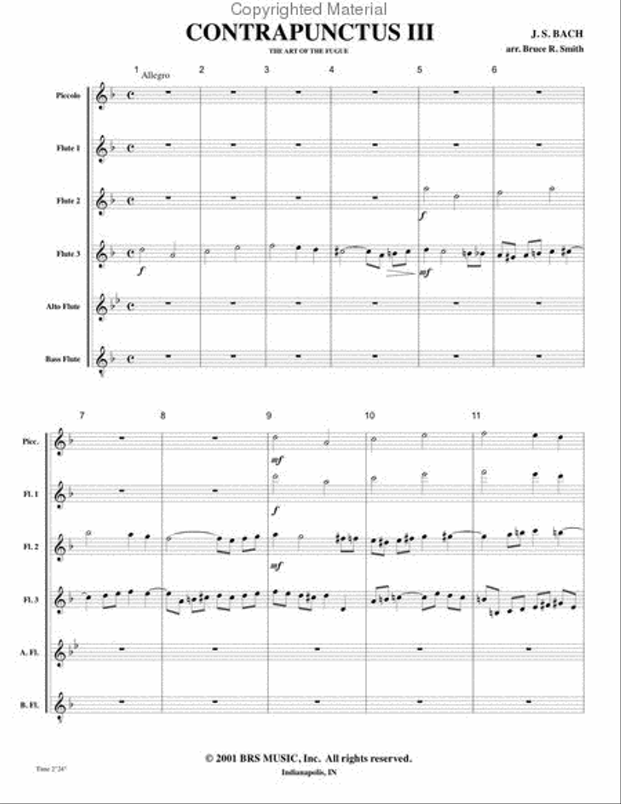 Contrapunctus #3 Contrapunctus #3 Flute Choir scores gallery preview page 4