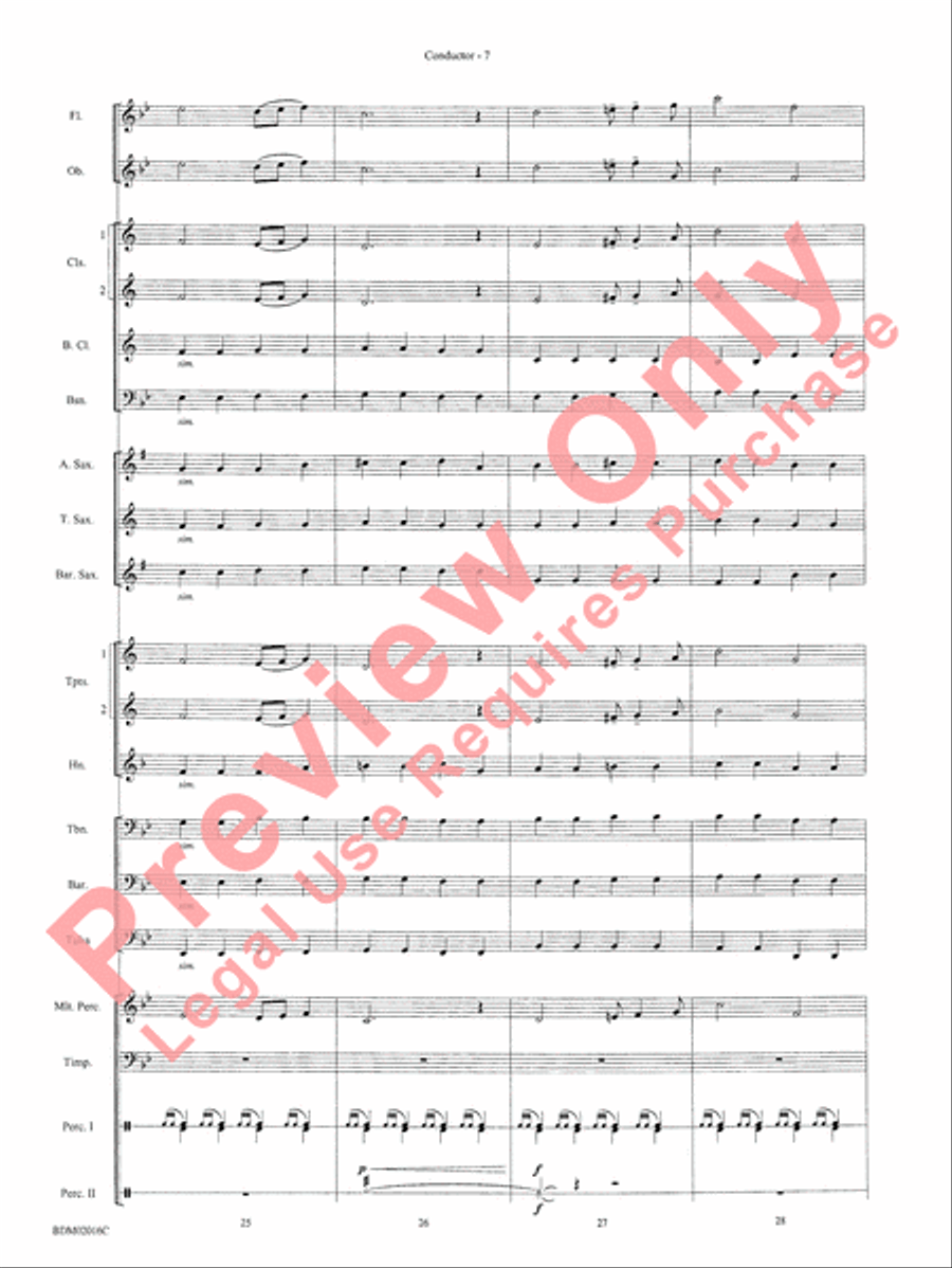 Graduation Suite (Processional: Pomp and Circumstance March No. 1 / Recessional: Rondeau from Premiere Suite) Concert Band scores gallery preview page 9