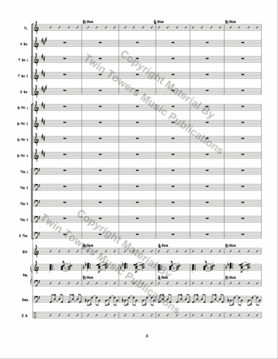 Lindos Olhos: Beautiful Eyes Jazz Ensemble scores gallery preview page 14