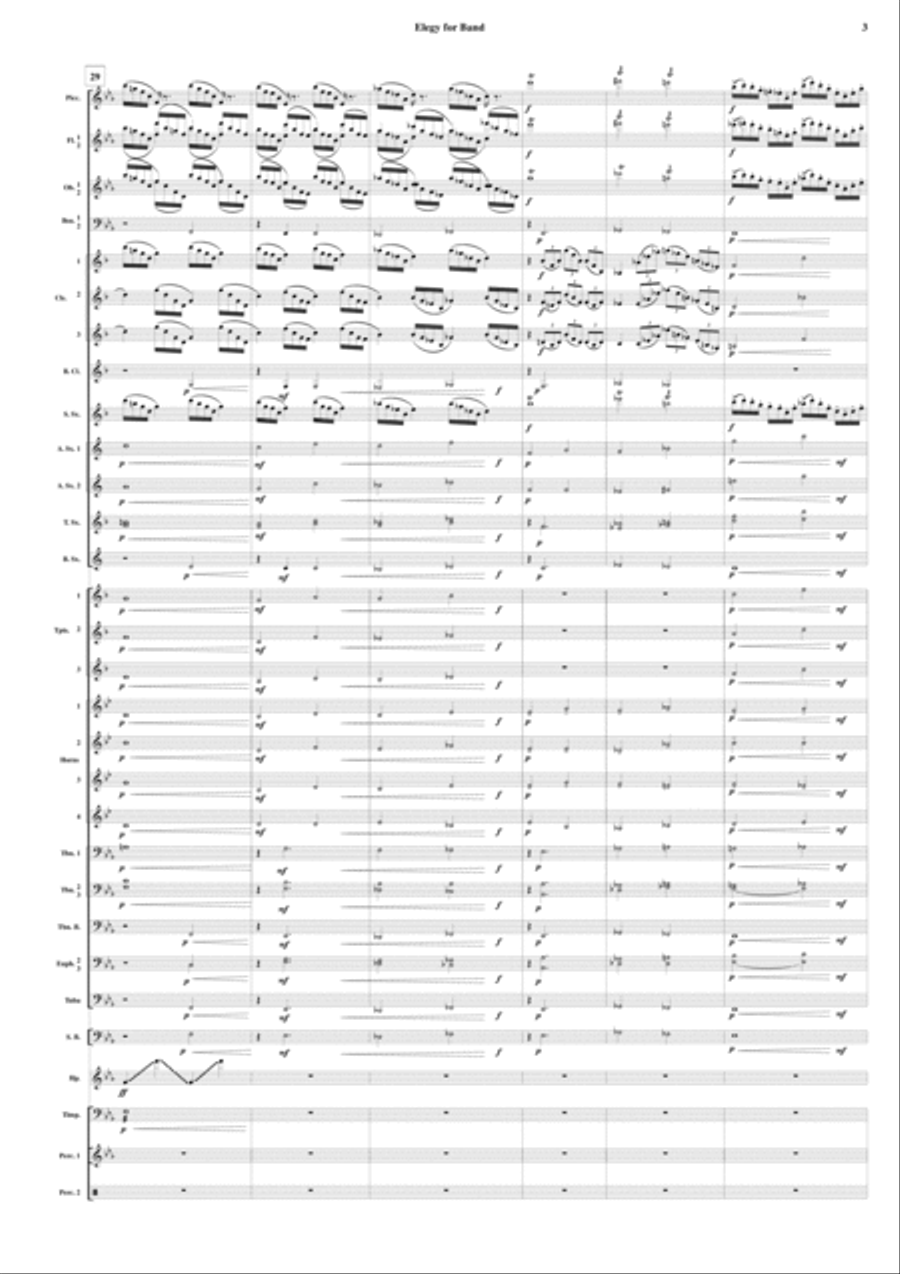 Elegy for Band Concert Band scores gallery preview page 4