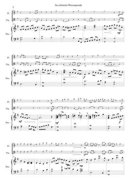 Im schönsten Wiesengrunde for flute, viola and piano image number null
