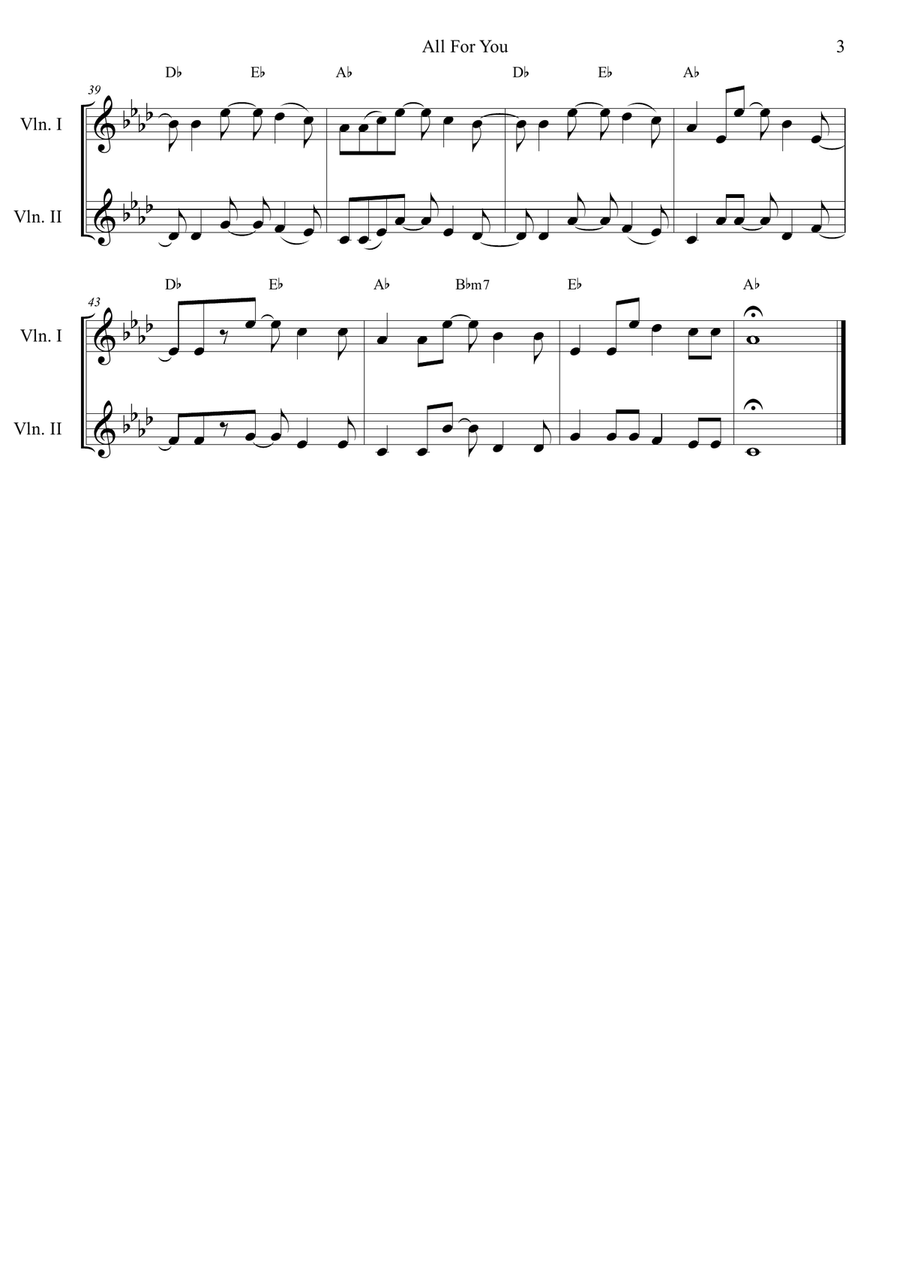 All For You String Duet scores gallery preview page 3