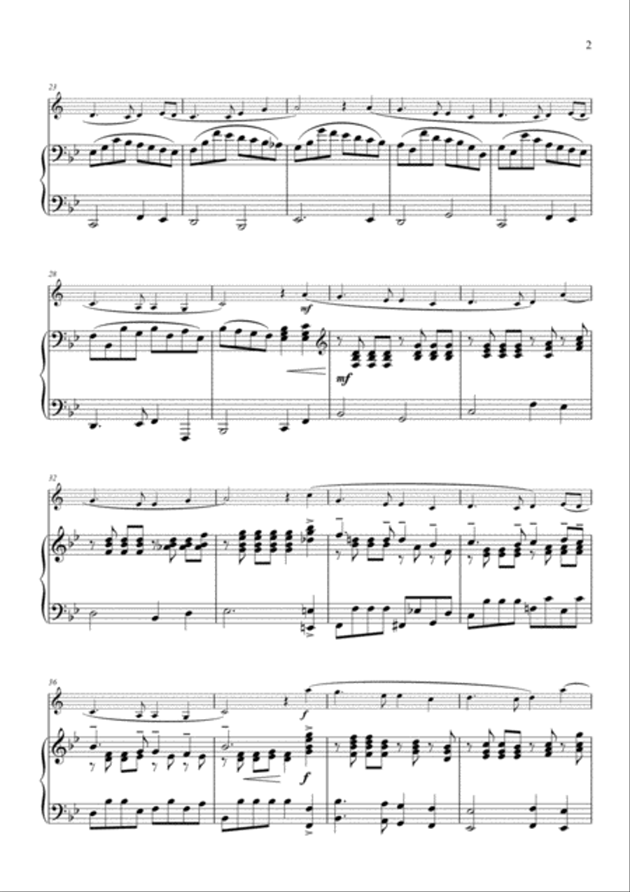 Auld Lang Syne - Clarinet & Piano Clarinet Solo scores gallery preview page 3
