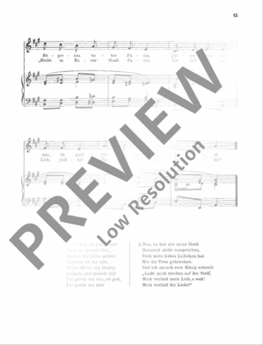 Französische Volkslieder Voice Solo scores gallery preview page 16