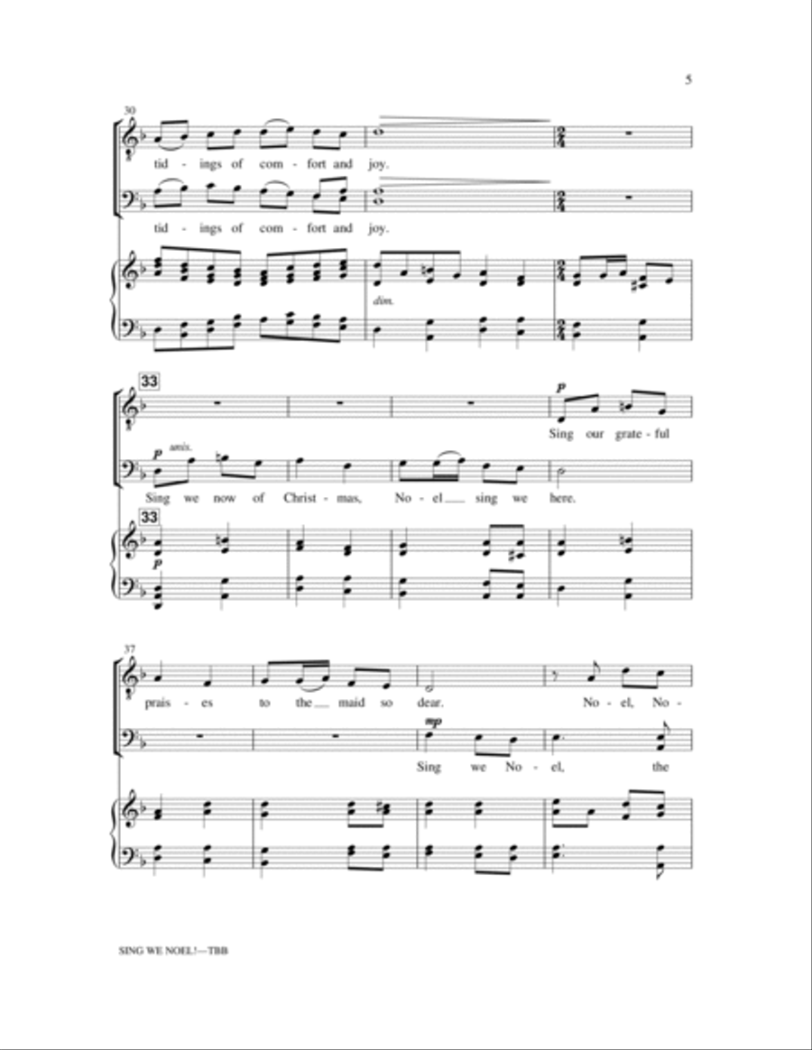 Sing We Noel Sing We Noel 3-Part scores gallery preview page 5