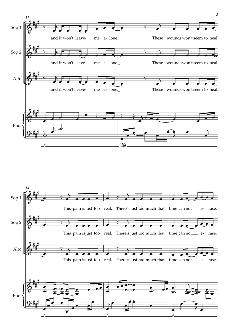 My Immortal SSA scores gallery preview page 3