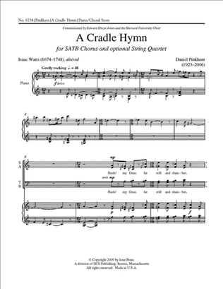 A Cradle Hymn (Piano/choral score)