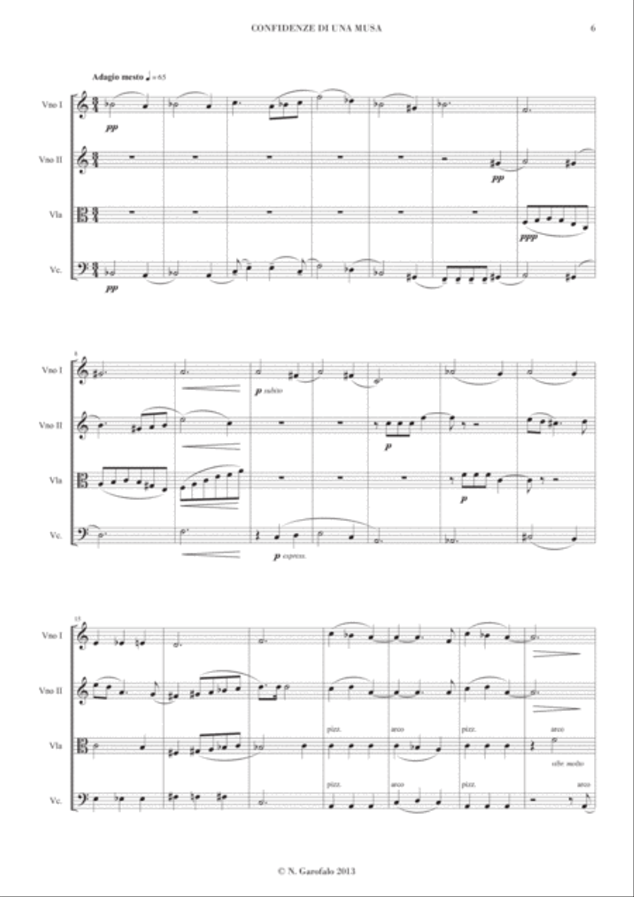 String Quartet no. 1 - Confidences of a Muse String Quartet scores gallery preview page 6