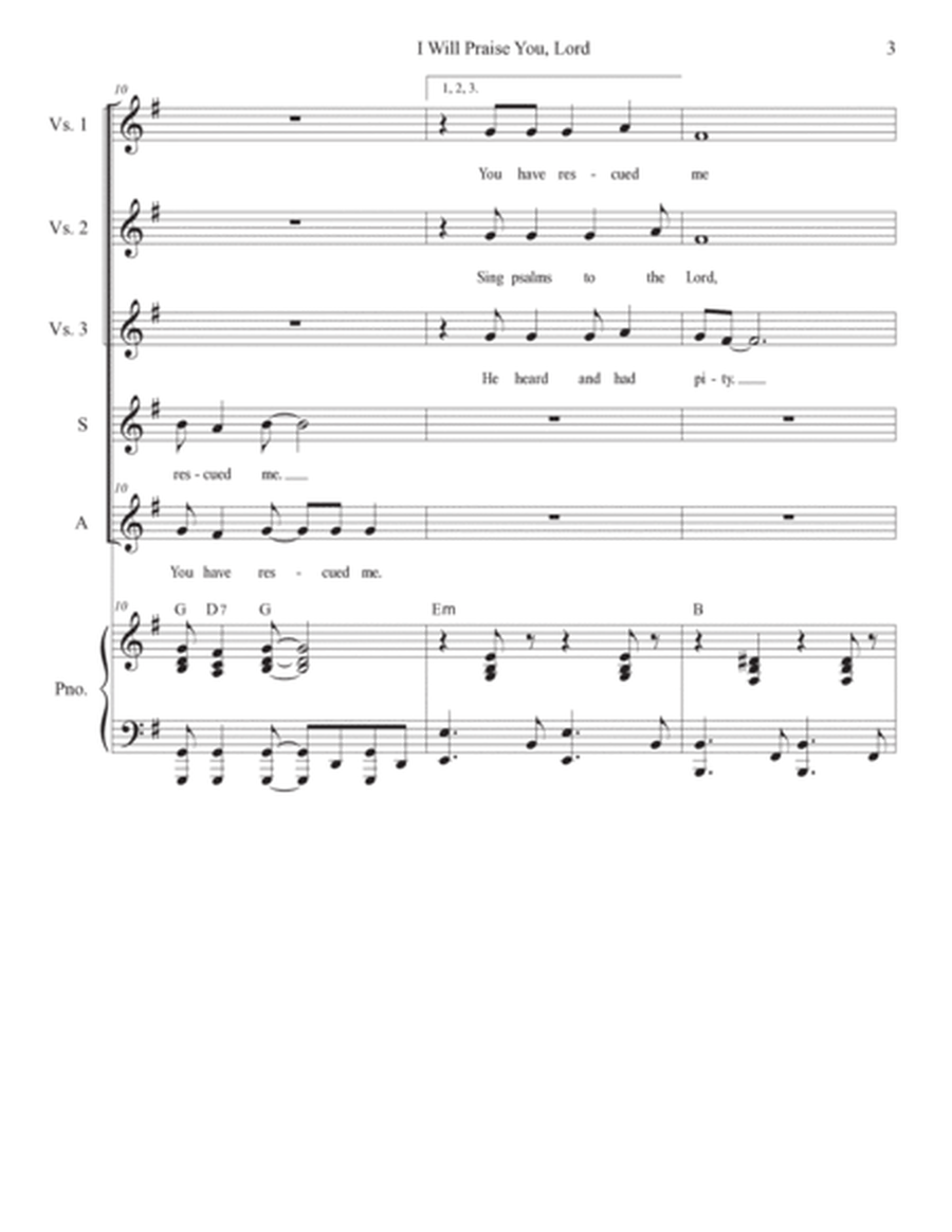 I Will Praise You, Lord (2-part choir - (SA) image number null