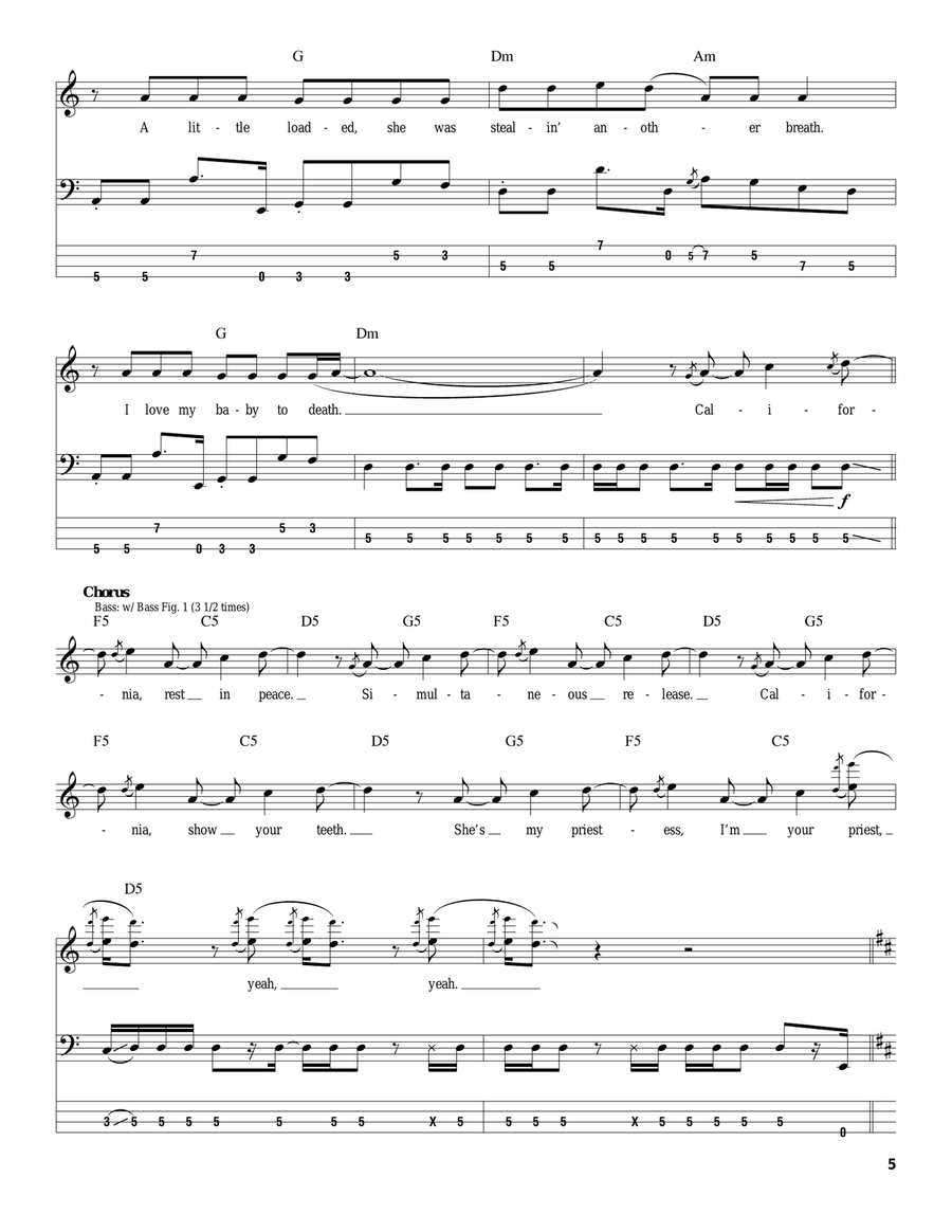 Dani California Acoustic Guitar scores gallery preview page 5