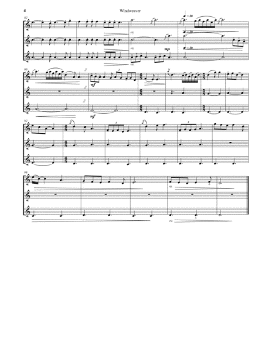 Windweaver Flute Trio Flute Trio scores gallery preview page 6