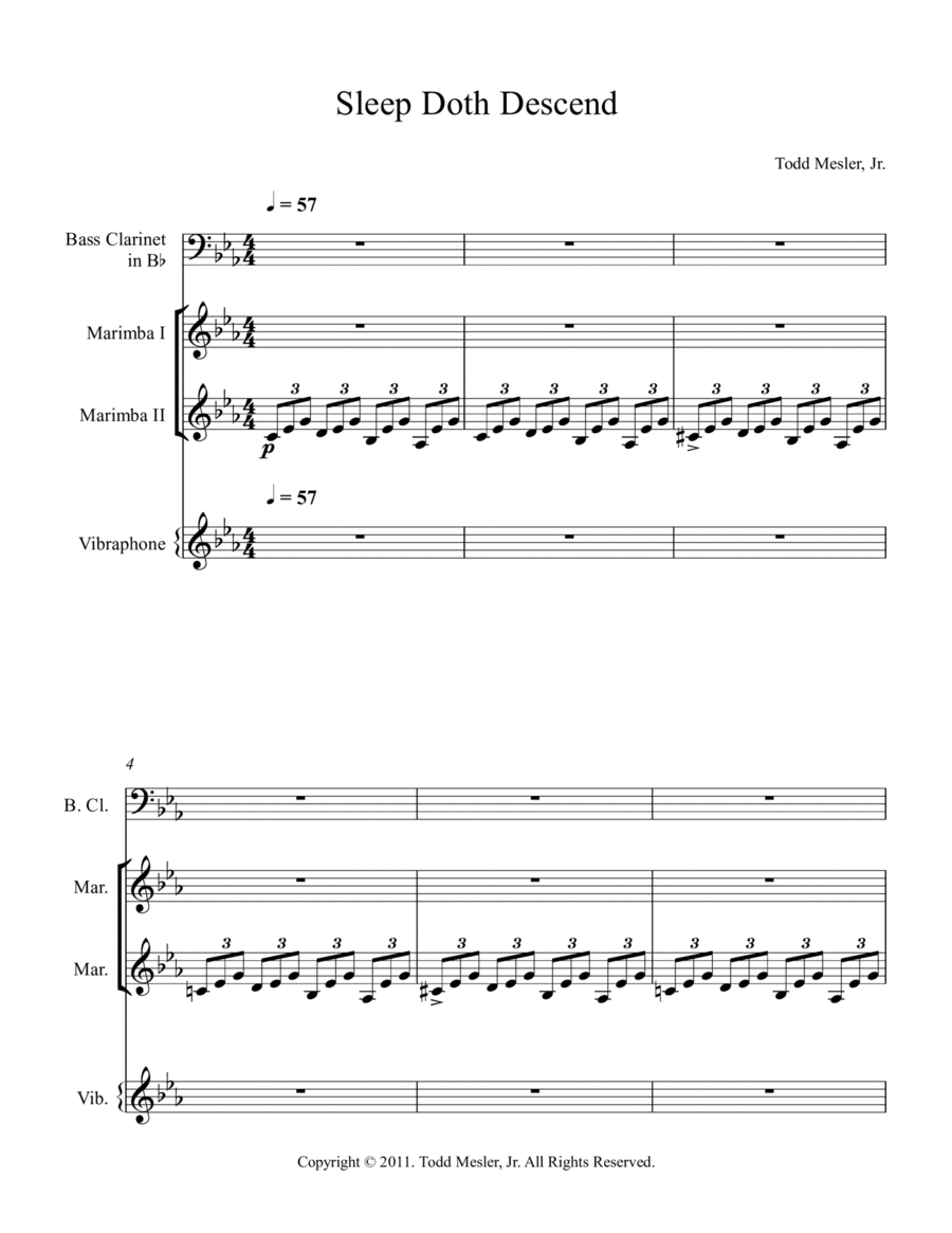 Sleep Doth Descend Sleep Doth Descend Small Ensemble scores gallery preview page 1