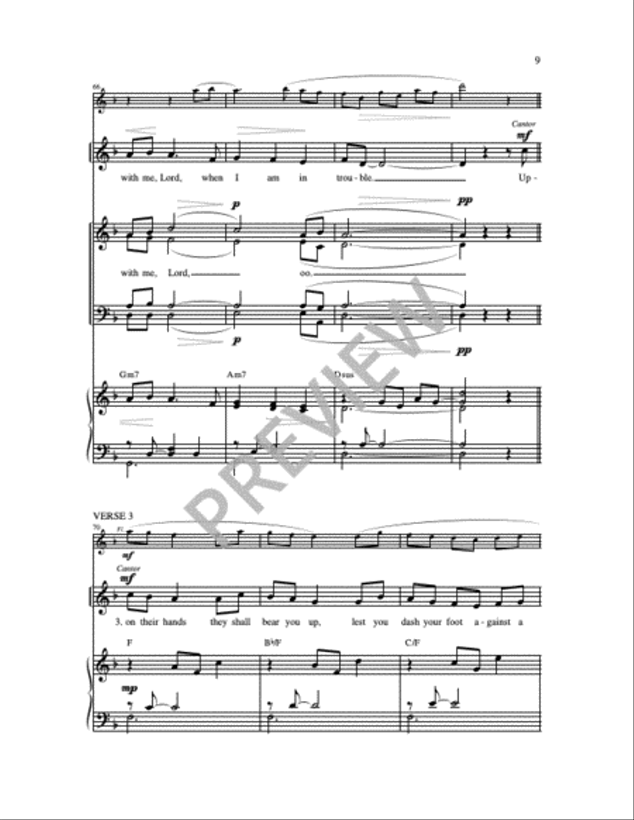 Be with Me, Lord: Psalm 91 4-Part scores gallery preview page 2