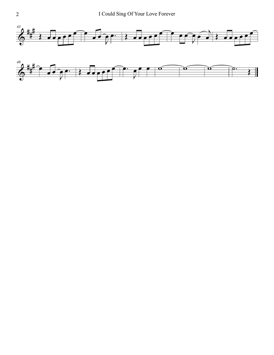 I Could Sing Of Your Love Forever Woodwind Duet scores gallery preview page 6