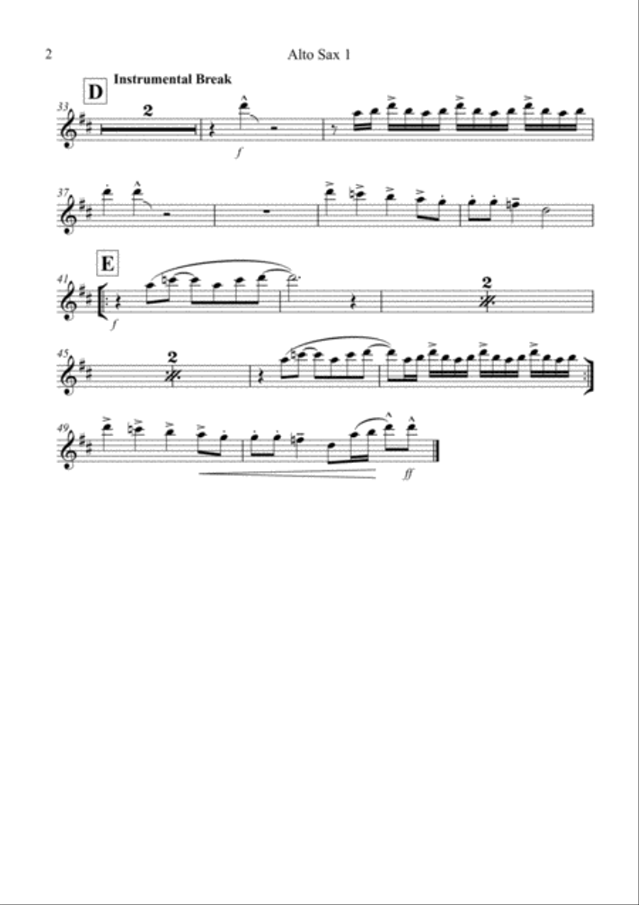 Signed, Sealed, Delivered I'm Yours Saxophone scores gallery preview page 6